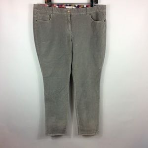 Boden Velvet Gray Skinny Leg Jeans Womens Size 14